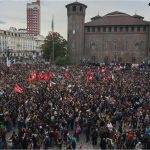 Student demonstrations also started in Italy