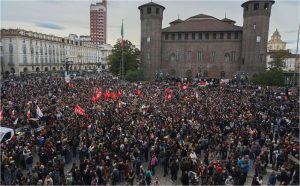 Student demonstrations also started in Italy